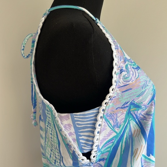 Lilly Pulitzer - Gianni Romper - Light Lilac Verbena - Aboat Time - BNWT - Picture 6 of 14